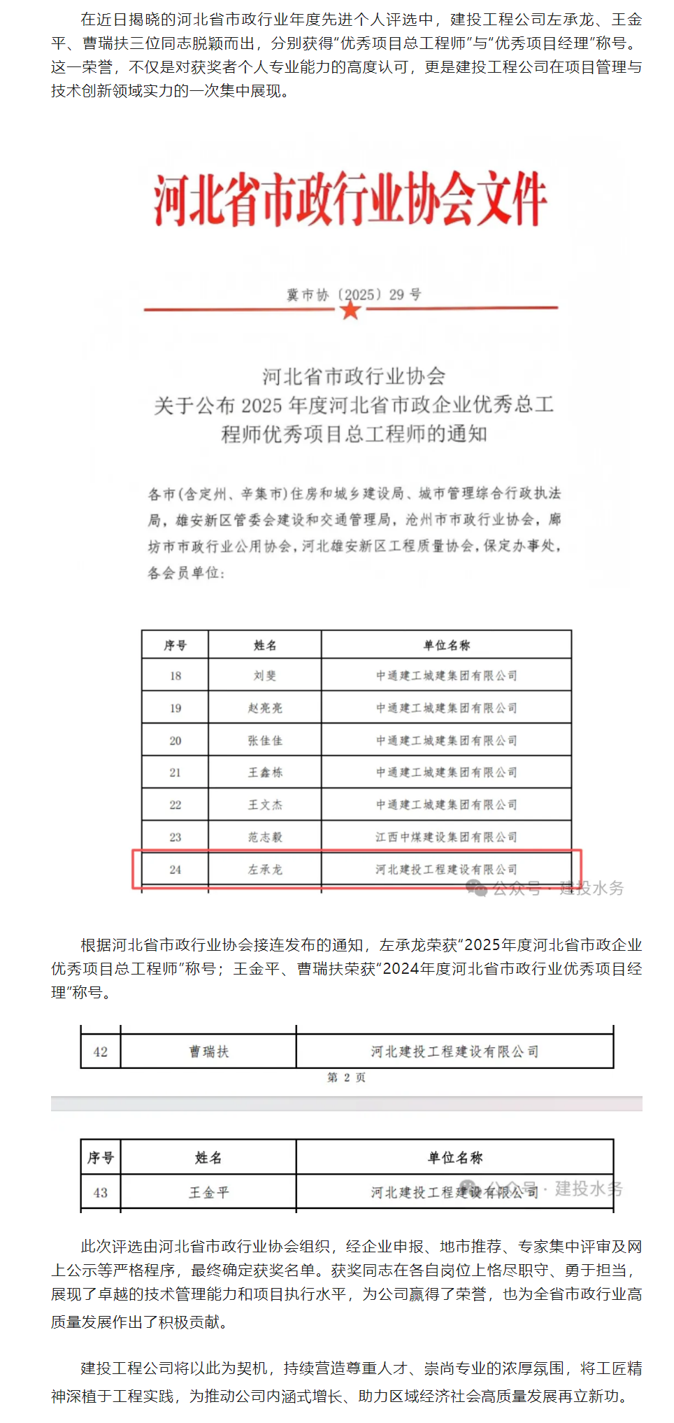 河北省市政行业评优结果揭晓 建投工程公司三人上榜.png